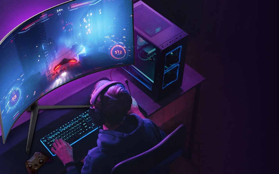 شاشة الألعاب المنحنية إل جي UltraWide 49GR85DC-B